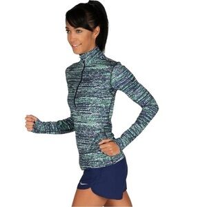 Nike Pro Warm Dri-Fit Multi Color 1/2 Zip Base Layer Long Sleeve